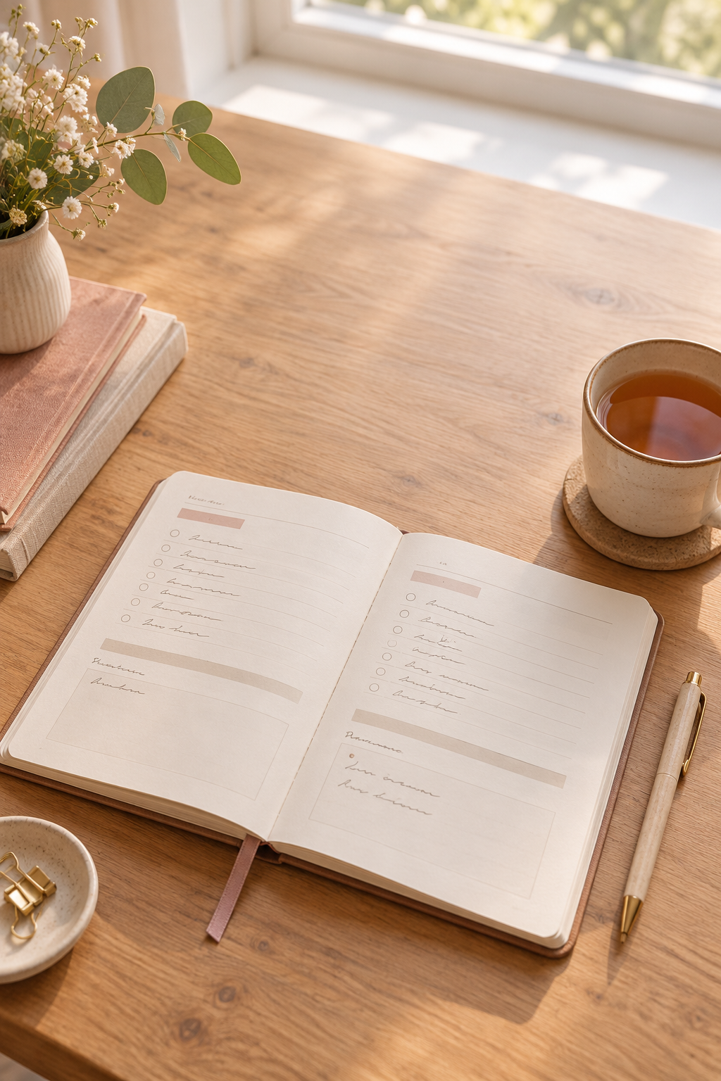 A calm daily planning routine